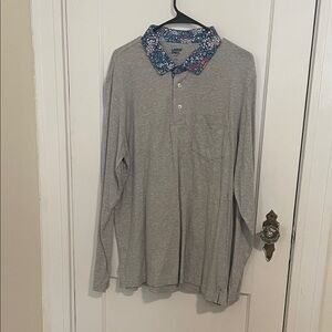 Lands end Men’s  contrast  collar shirt